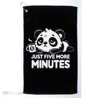 Cute Lazy Panda Just Five More Minutes Sleepy Golf Towel thumb 0