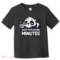 Cute Lazy Panda Just Five More Minutes Sleepy Toddler T-Shirt thumb 0