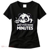 Cute Lazy Panda Just Five More Minutes Sleepy Women's T-Shirt thumb 0