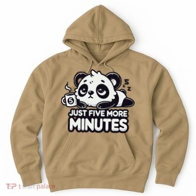 Cute Lazy Panda Just Five More Minutes Sleepy Hoodie