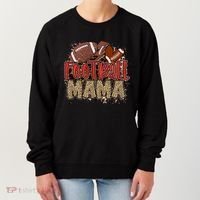 Cute Leopard Print Football Mama Women's Sweatshirt thumb 0