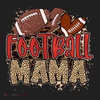 Cute Leopard Print Football Mama Women's Sweatshirt thumb 2