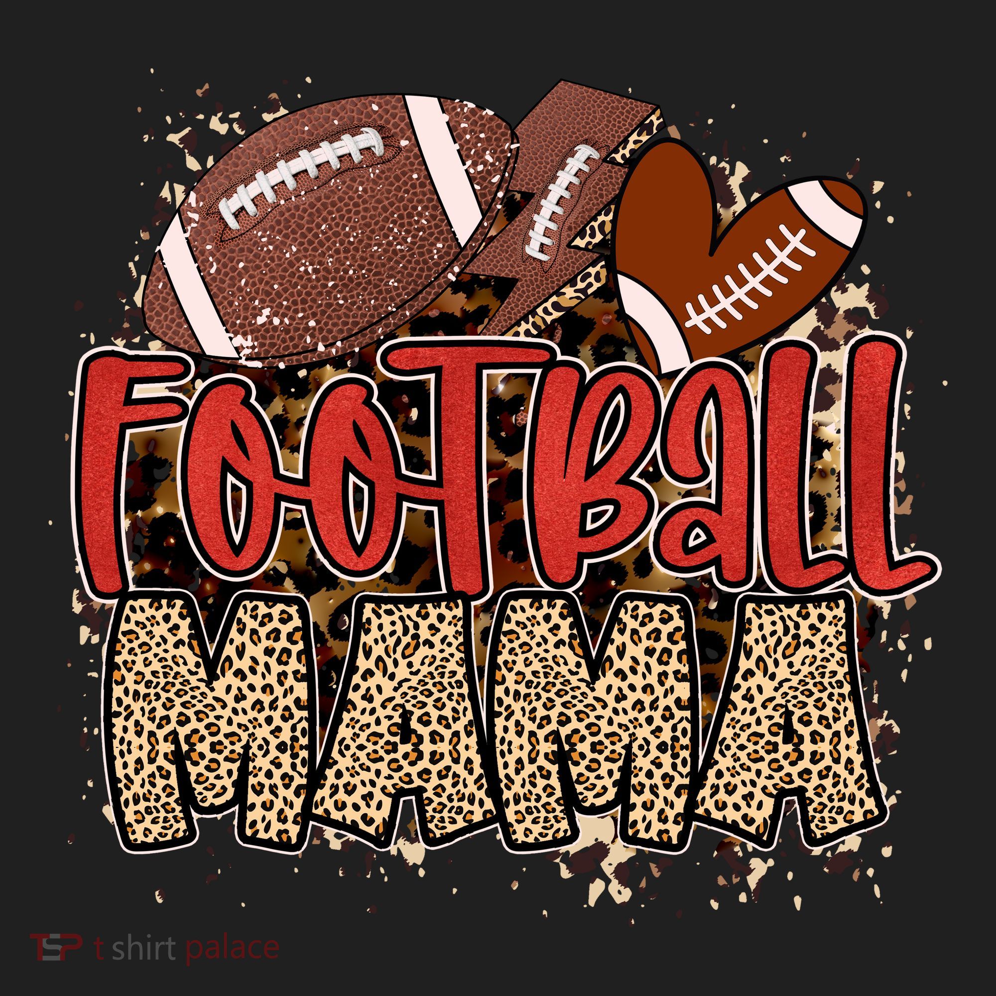 Cute Leopard Print Football Mama Beanie