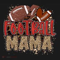 Cute Leopard Print Football Mama Women's Hoodie thumb 2