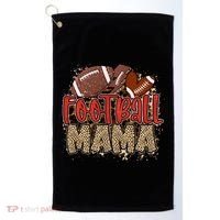 Cute Leopard Print Football Mama Golf Towel thumb 0
