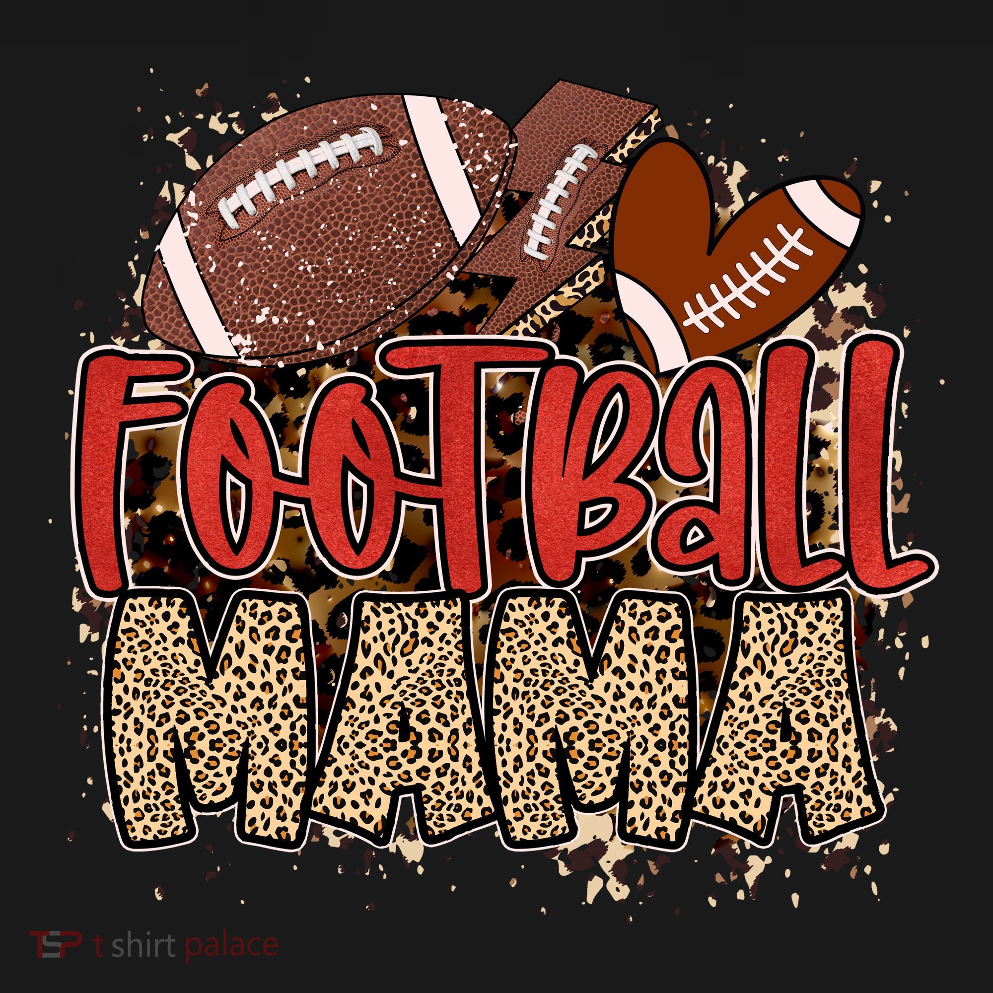 Cute Leopard Print Football Mama Visor