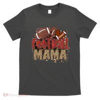 Cute Leopard Print Football Mama T-Shirt thumb 0