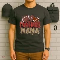 Cute Leopard Print Football Mama T-Shirt thumb 6