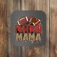 Cute Leopard Print Football Mama Coaster thumb 0