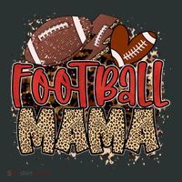 Cute Leopard Print Football Mama Mousepad thumb 1
