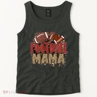 Cute Leopard Print Football Mama Tank Top thumb 2