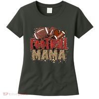 Cute Leopard Print Football Mama Women's T-Shirt thumb 0