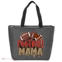 Cute Leopard Print Football Mama Tote Bag thumb 0