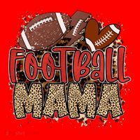Cute Leopard Print Football Mama Santa Hat thumb 1