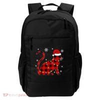 Cat Lover Plaid Holiday Festive Backpack thumb 0