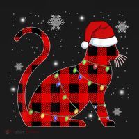 Cat Lover Plaid Holiday Festive Bucket Hat thumb 4