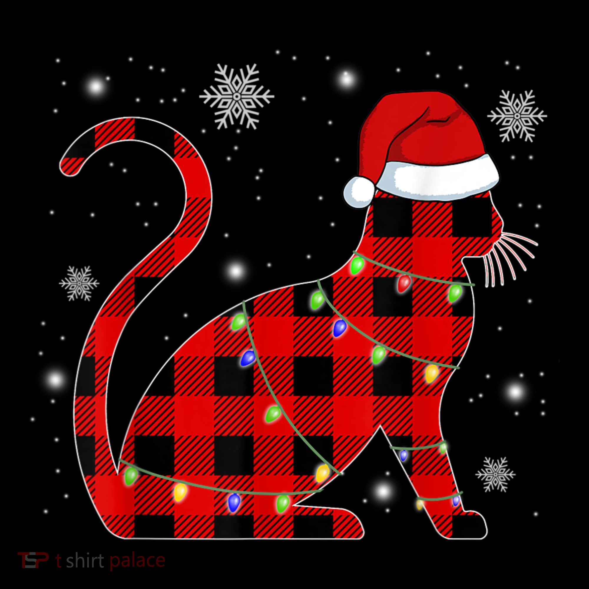 Cat Lover Plaid Holiday Festive Coffee Mug