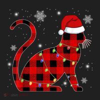 Cat Lover Plaid Holiday Festive Hat thumb 2