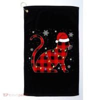 Cat Lover Plaid Holiday Festive Golf Towel thumb 0