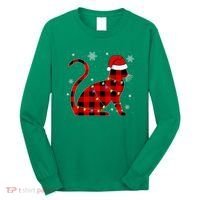 Cat Lover Plaid Holiday Festive Long Sleeve Shirt thumb 0