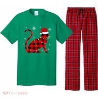 Cat Lover Plaid Holiday Festive Pajama Set thumb 0