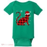 Cat Lover Plaid Holiday Festive Baby Bodysuit thumb 0