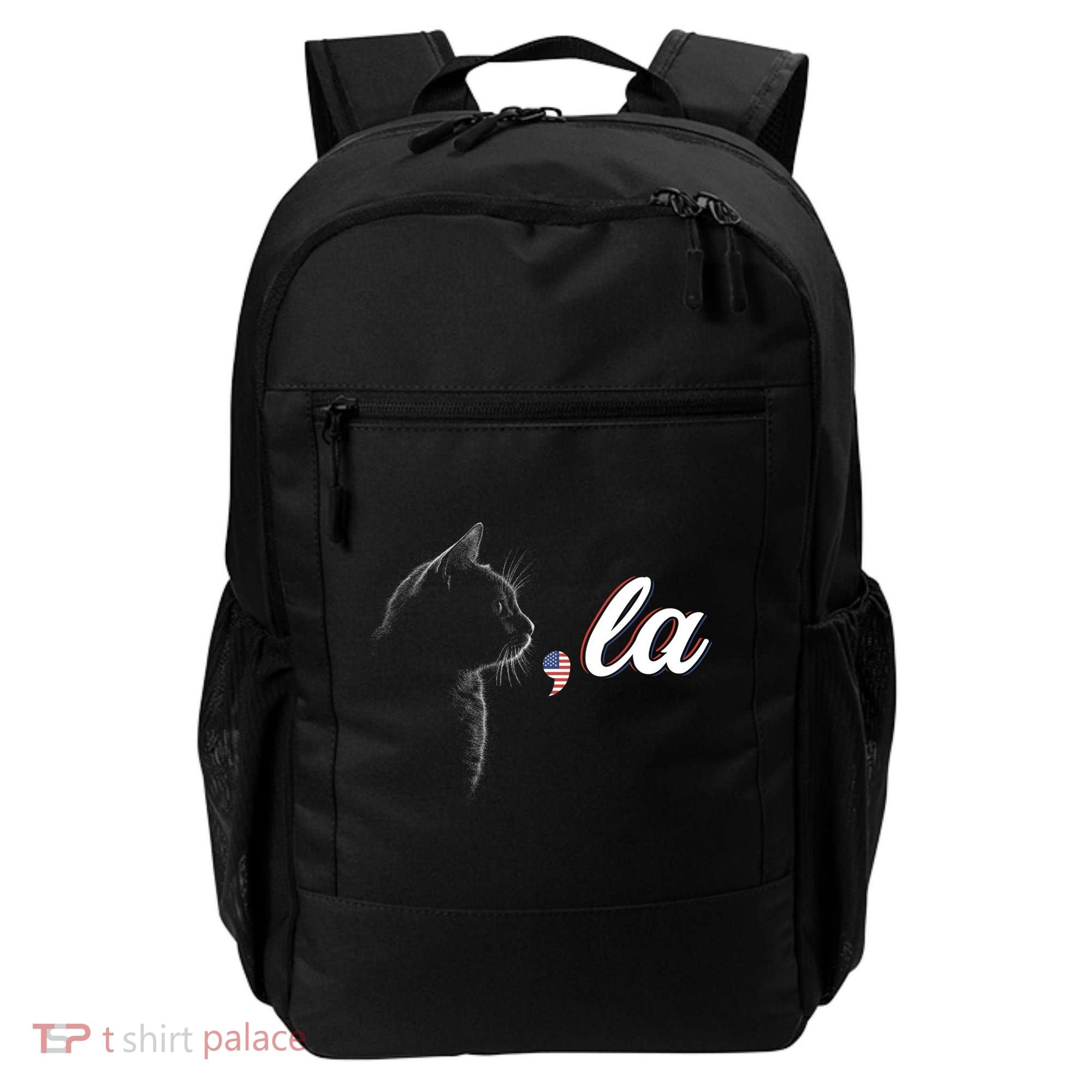 Comma La Patriot Cat Lover For Harris Walz 2024 Cool Gift Backpack