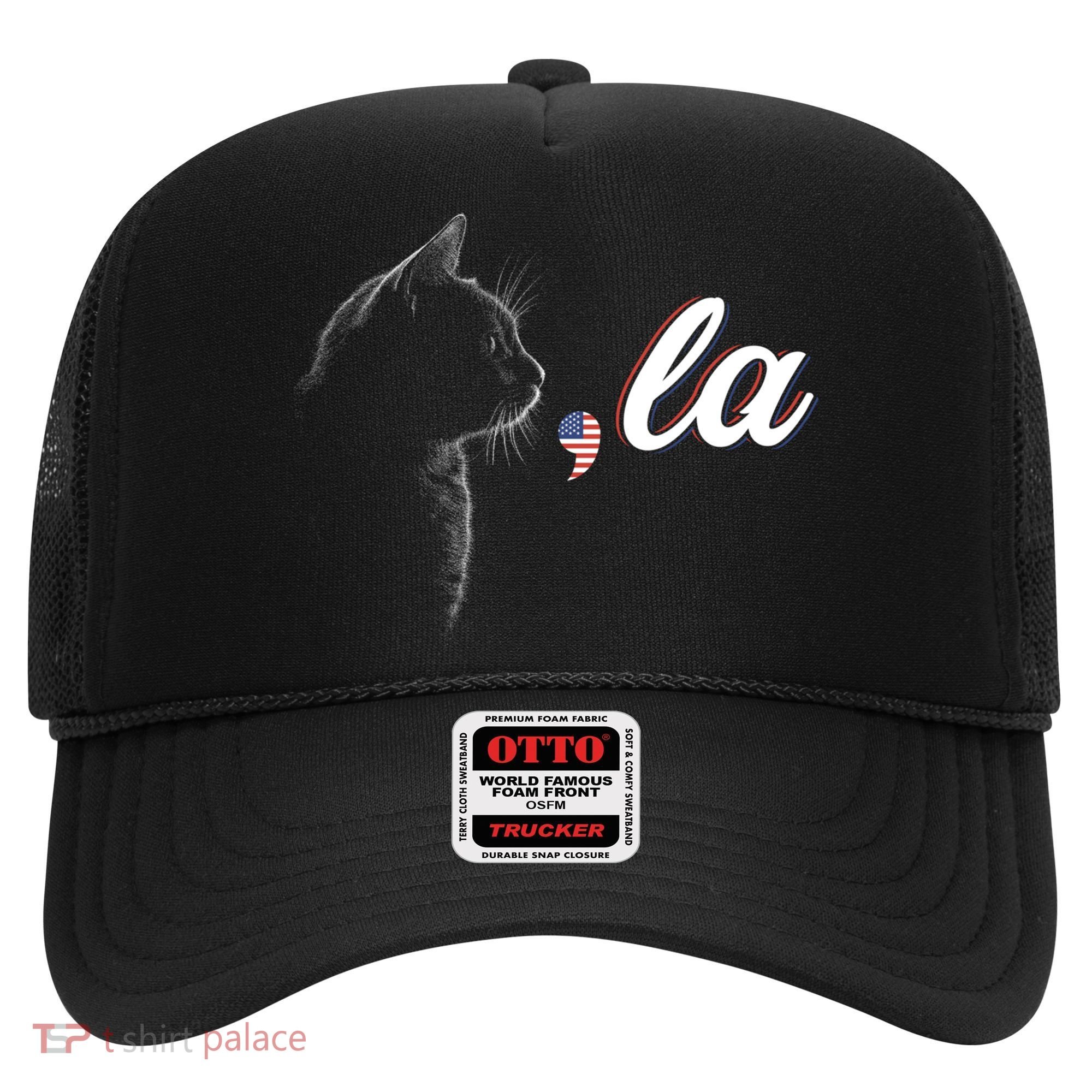 Comma La Patriot Cat Lover For Harris Walz 2024 Cool Gift Hat