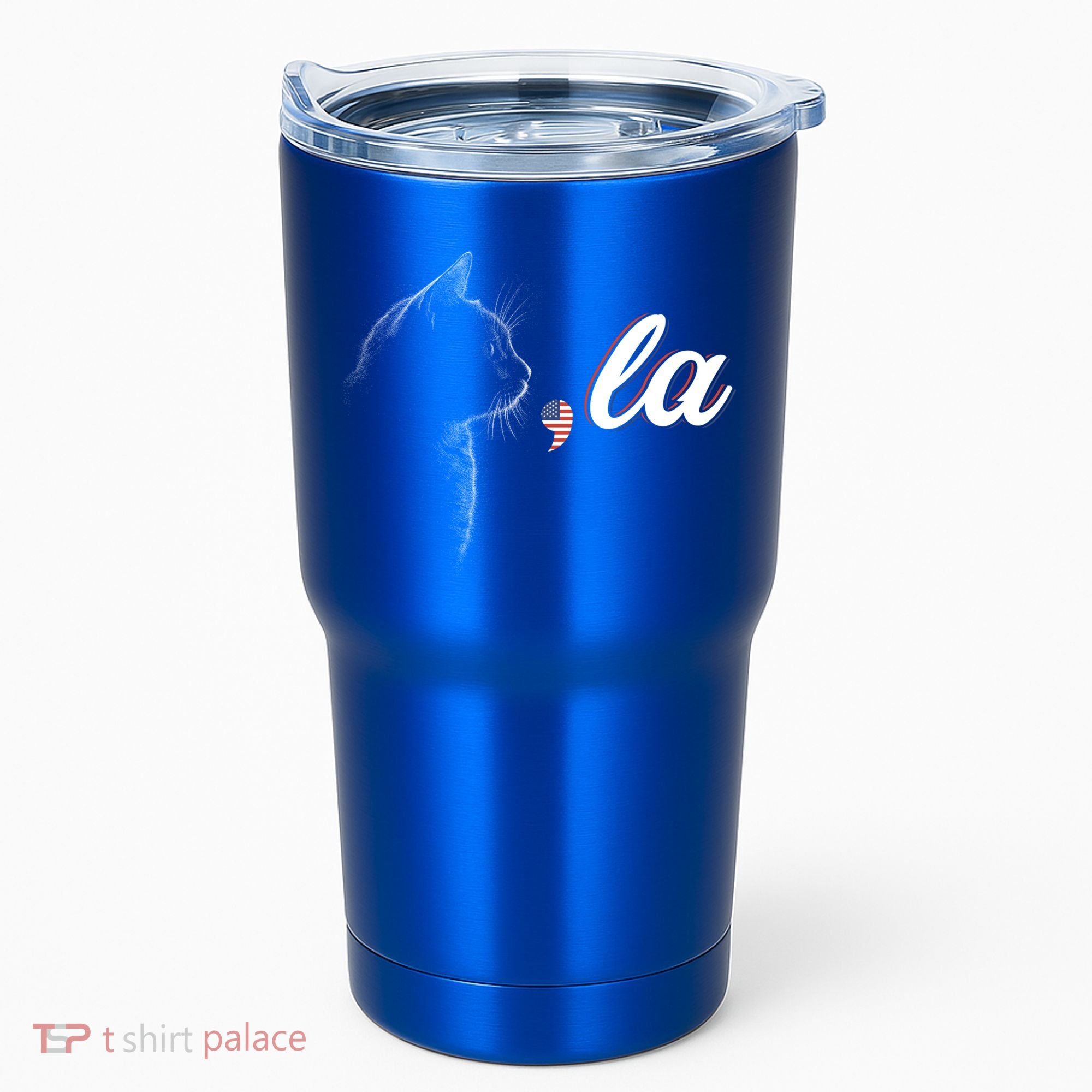 Comma La Patriot Cat Lover For Harris Walz 2024 Cool Gift Tumbler