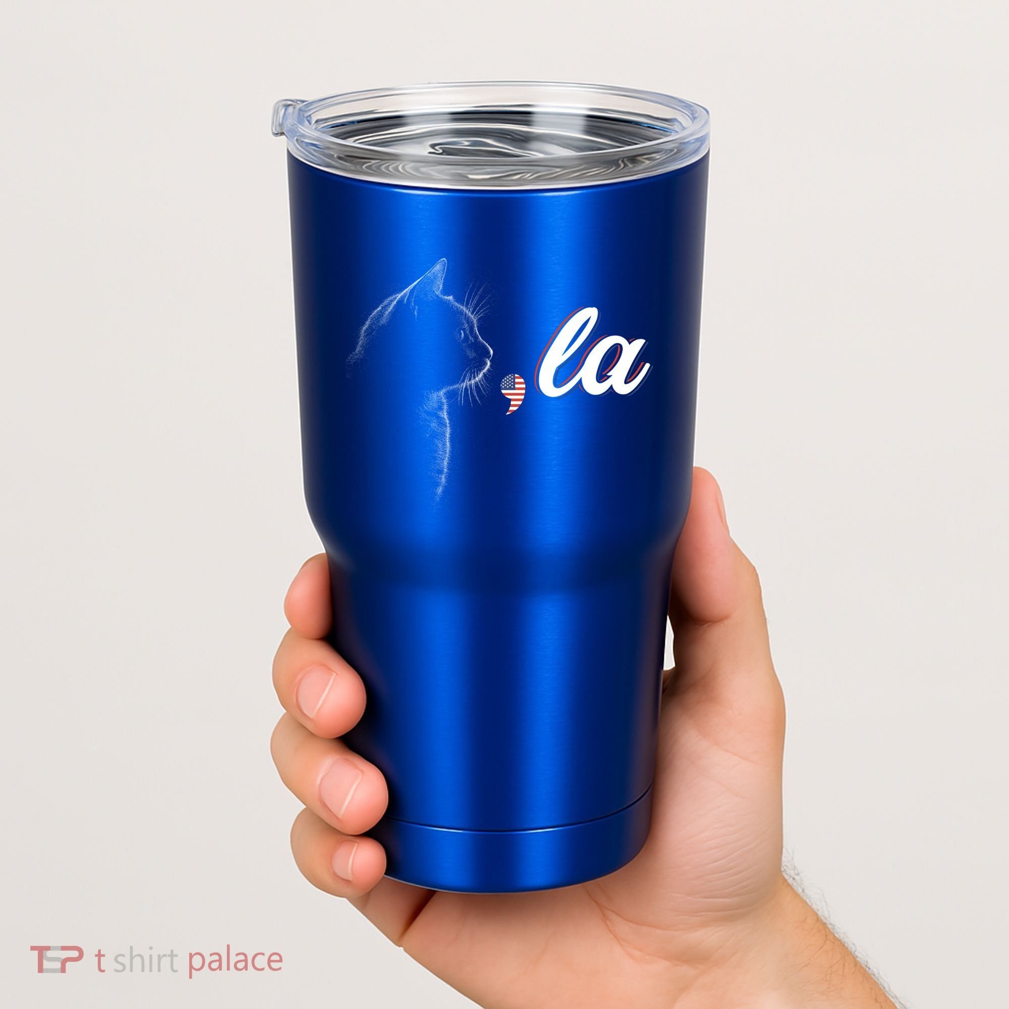 Comma La Patriot Cat Lover For Harris Walz 2024 Cool Gift Tumbler