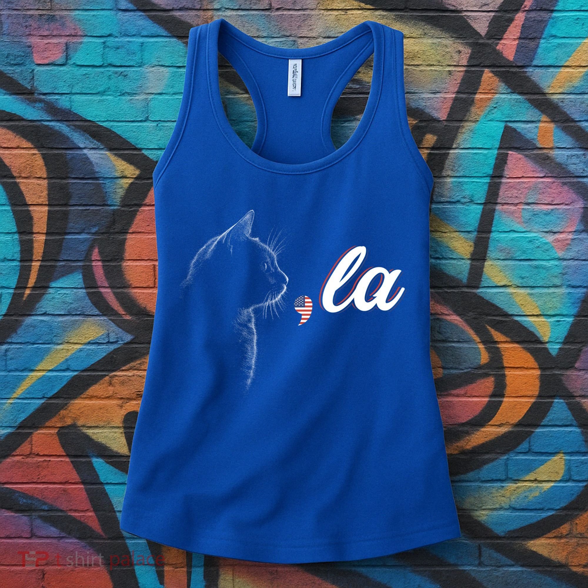 Comma La Patriot Cat Lover For Harris Walz 2024 Cool Gift Women's Tank Top
