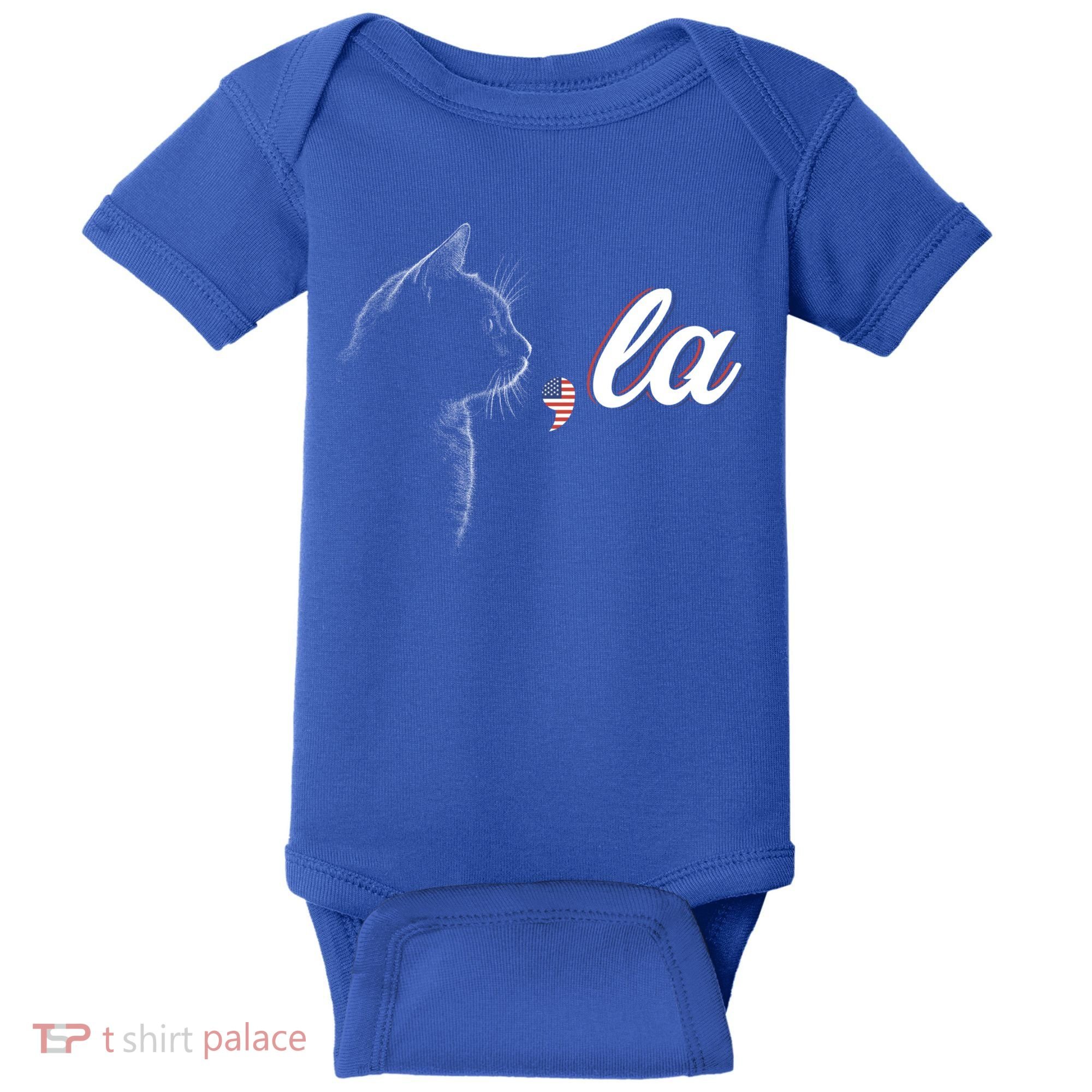 Comma La Patriot Cat Lover For Harris Walz 2024 Cool Gift Baby Bodysuit