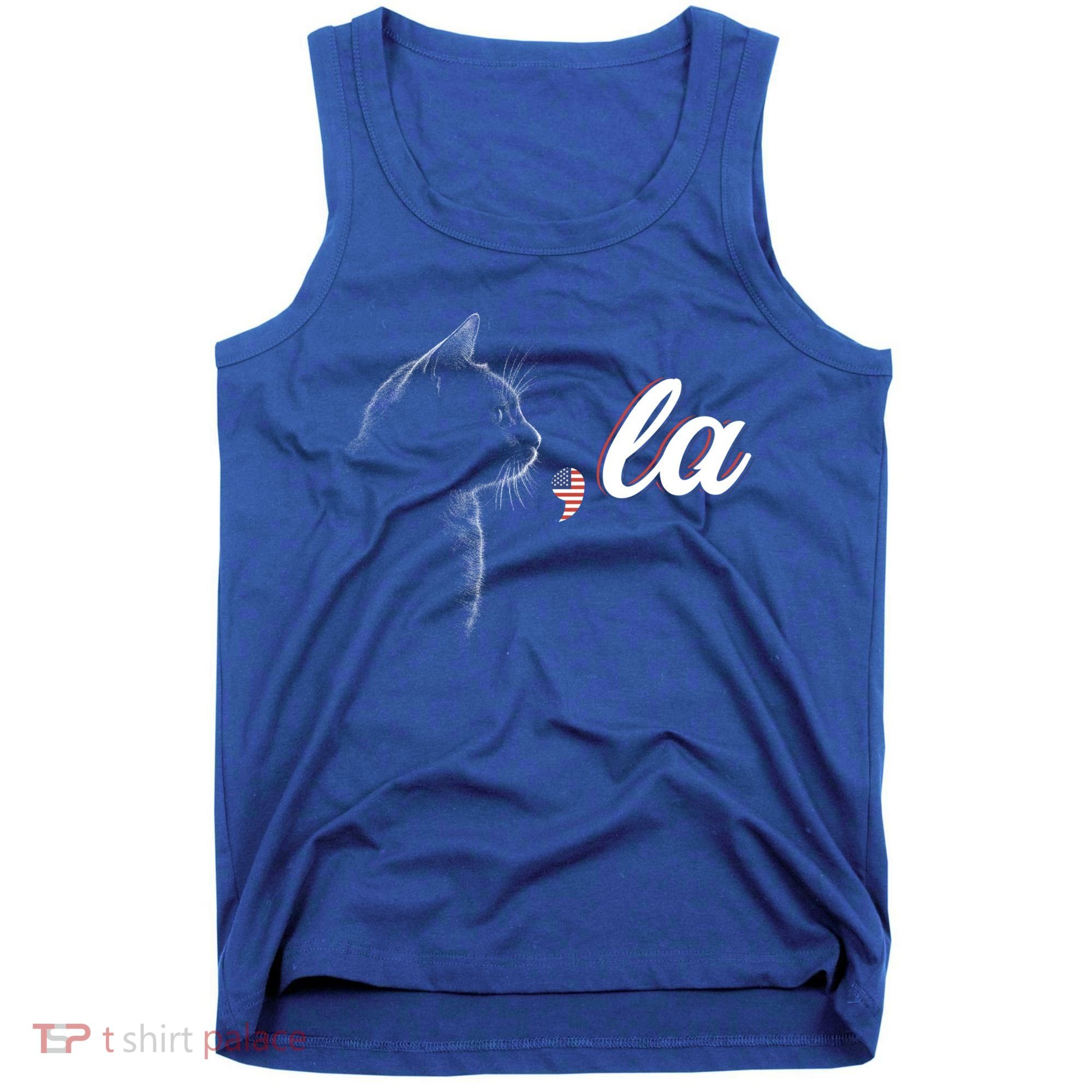 Comma La Patriot Cat Lover For Harris Walz 2024 Cool Gift Tank Top