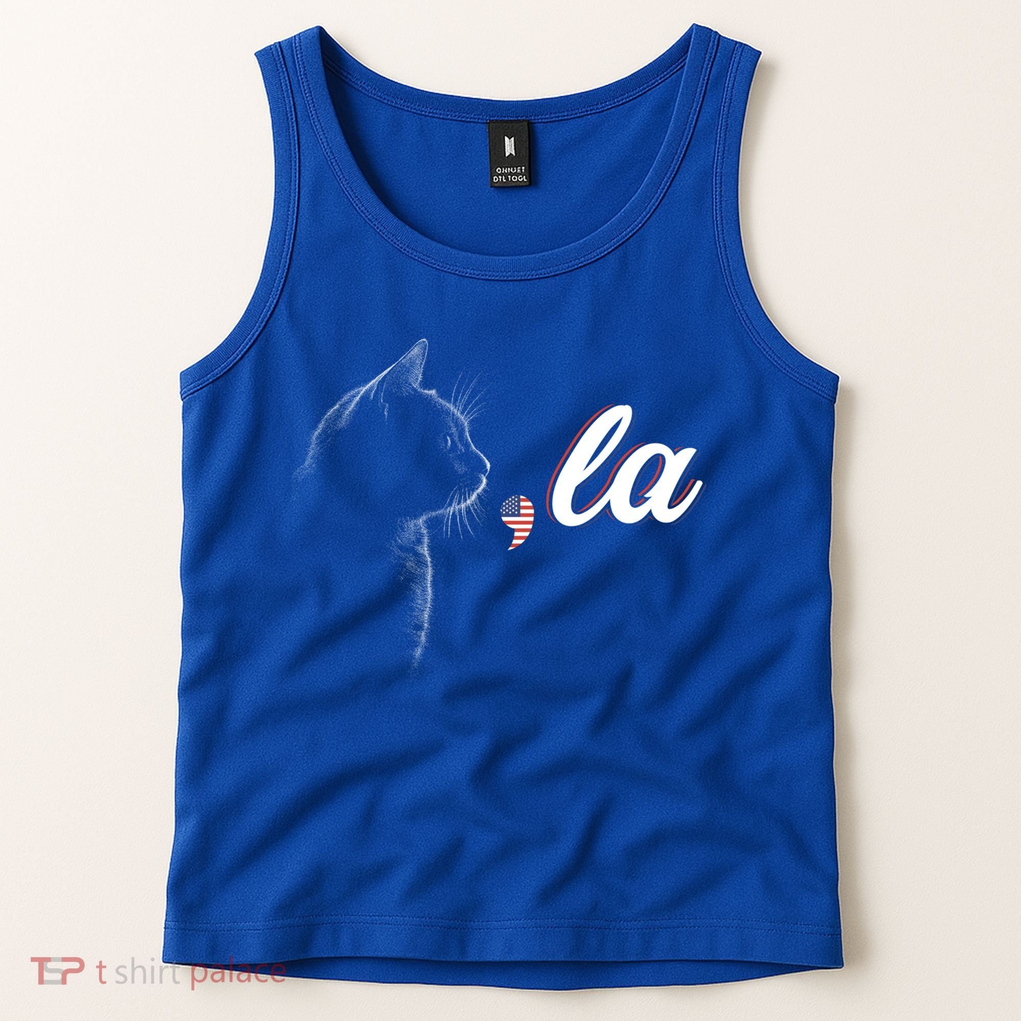 Comma La Patriot Cat Lover For Harris Walz 2024 Cool Gift Tank Top