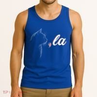 Comma La Patriot Cat Lover For Harris Walz 2024 Cool Gift Tank Top thumb 3