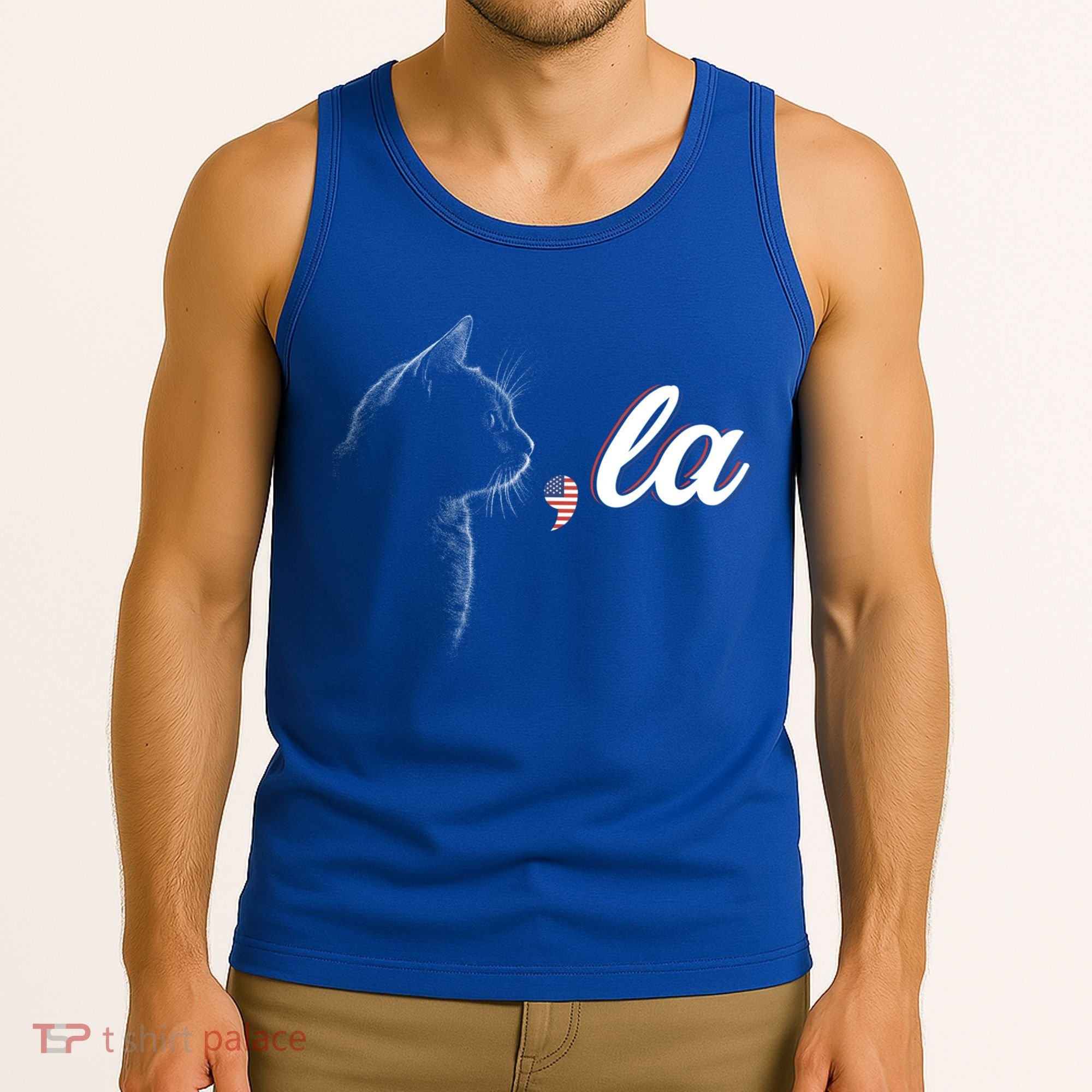 Comma La Patriot Cat Lover For Harris Walz 2024 Cool Gift Tank Top