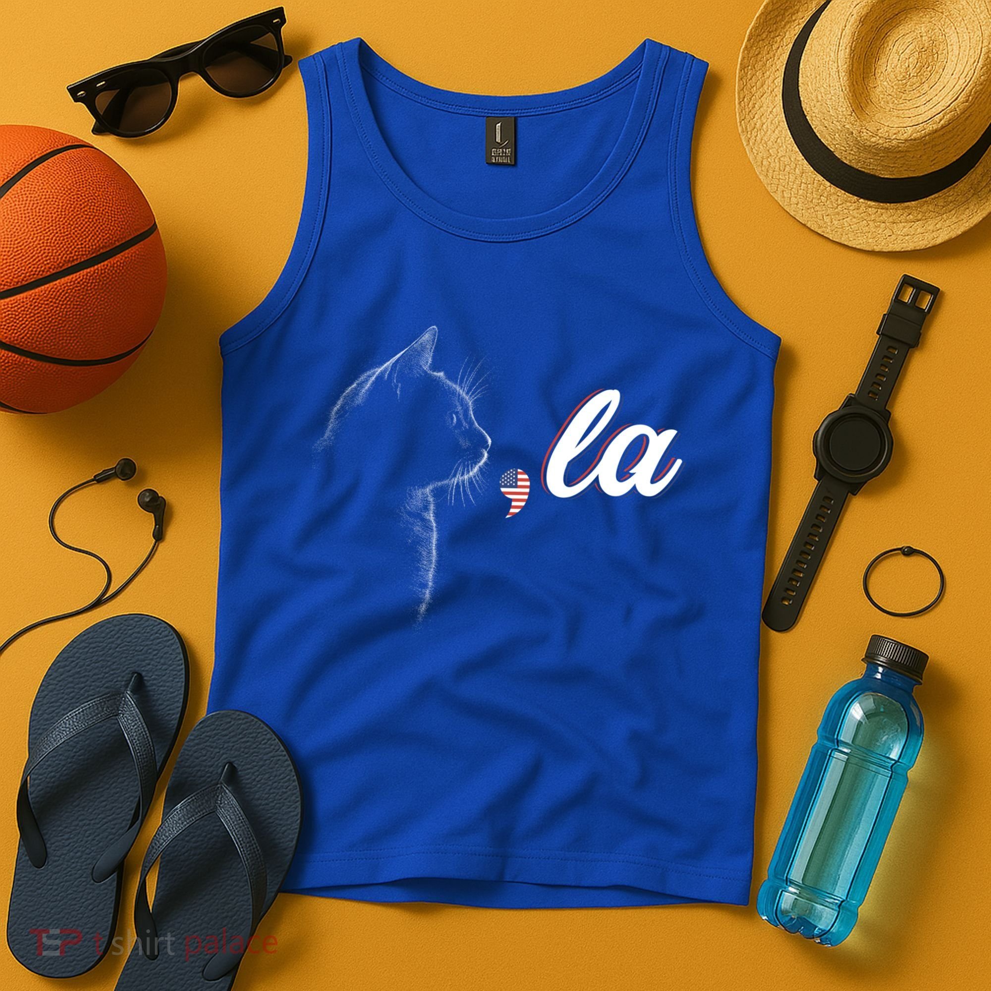 Comma La Patriot Cat Lover For Harris Walz 2024 Cool Gift Tank Top