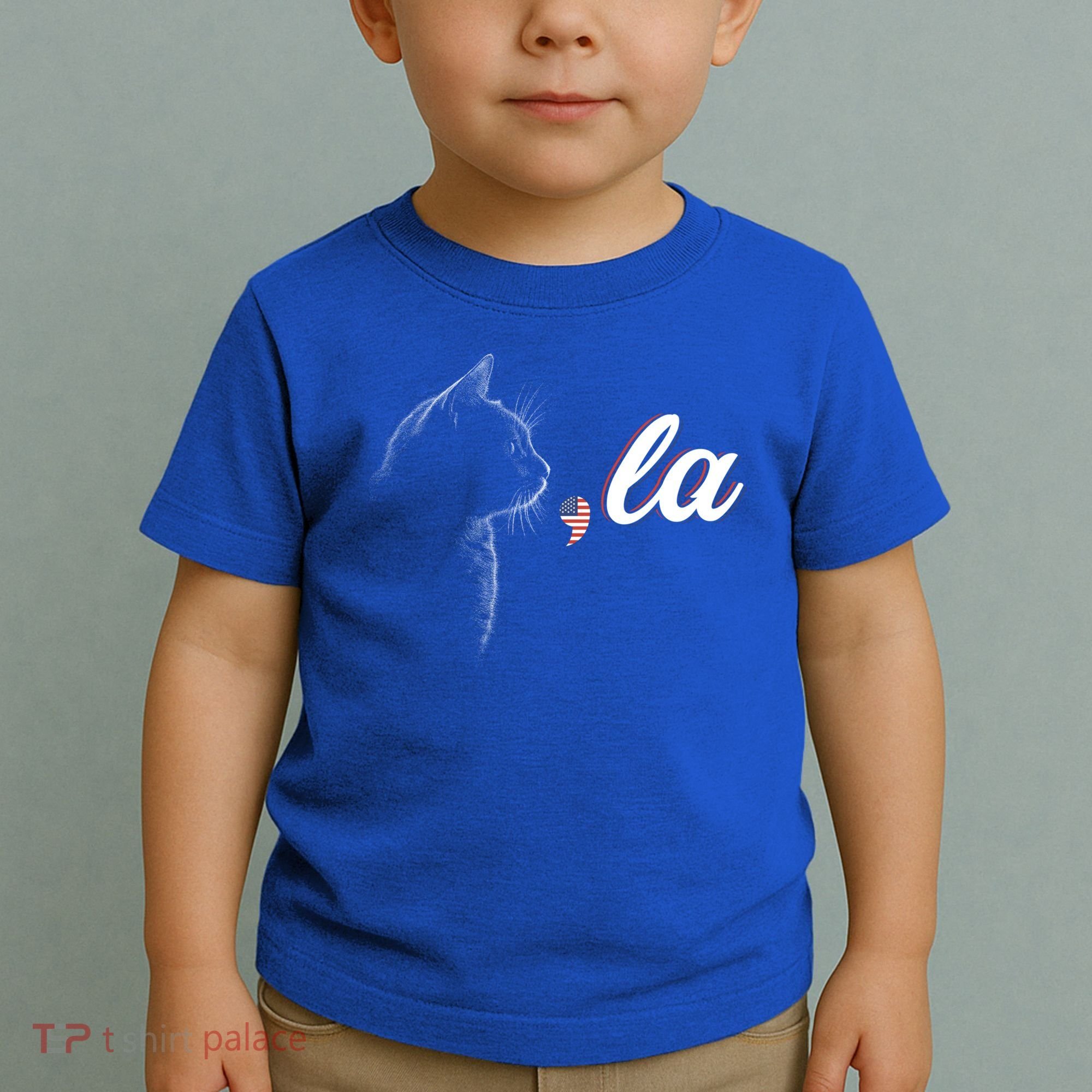 Comma La Patriot Cat Lover For Harris Walz 2024 Cool Gift Toddler T-Shirt