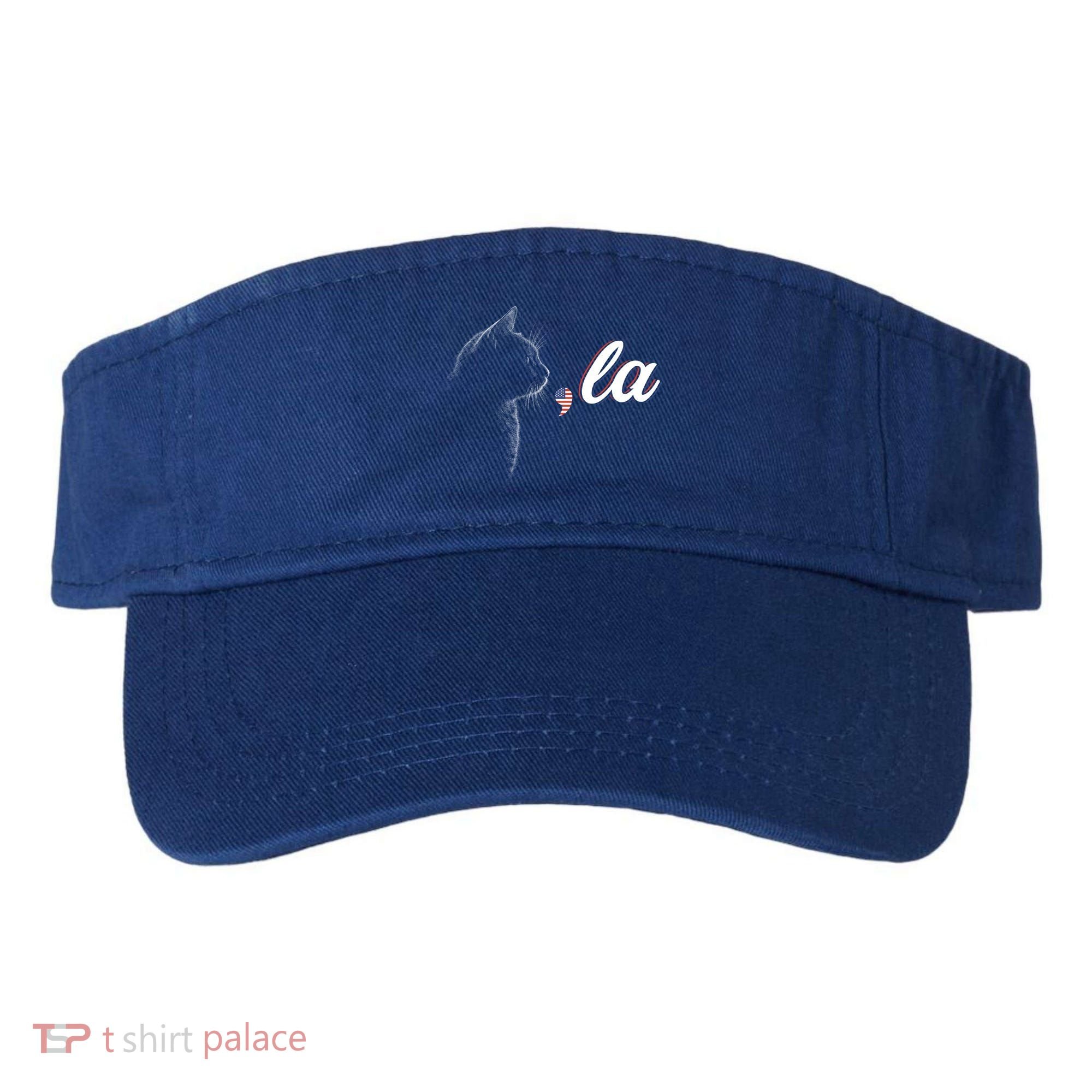 Comma La Patriot Cat Lover For Harris Walz 2024 Cool Gift Visor