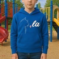 Comma La Patriot Cat Lover For Harris Walz 2024 Cool Gift Kids Hoodie thumb 2