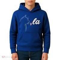 Comma La Patriot Cat Lover For Harris Walz 2024 Cool Gift Kids Hoodie thumb 4