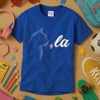Comma La Patriot Cat Lover For Harris Walz 2024 Cool Gift Kids T-Shirt thumb 3
