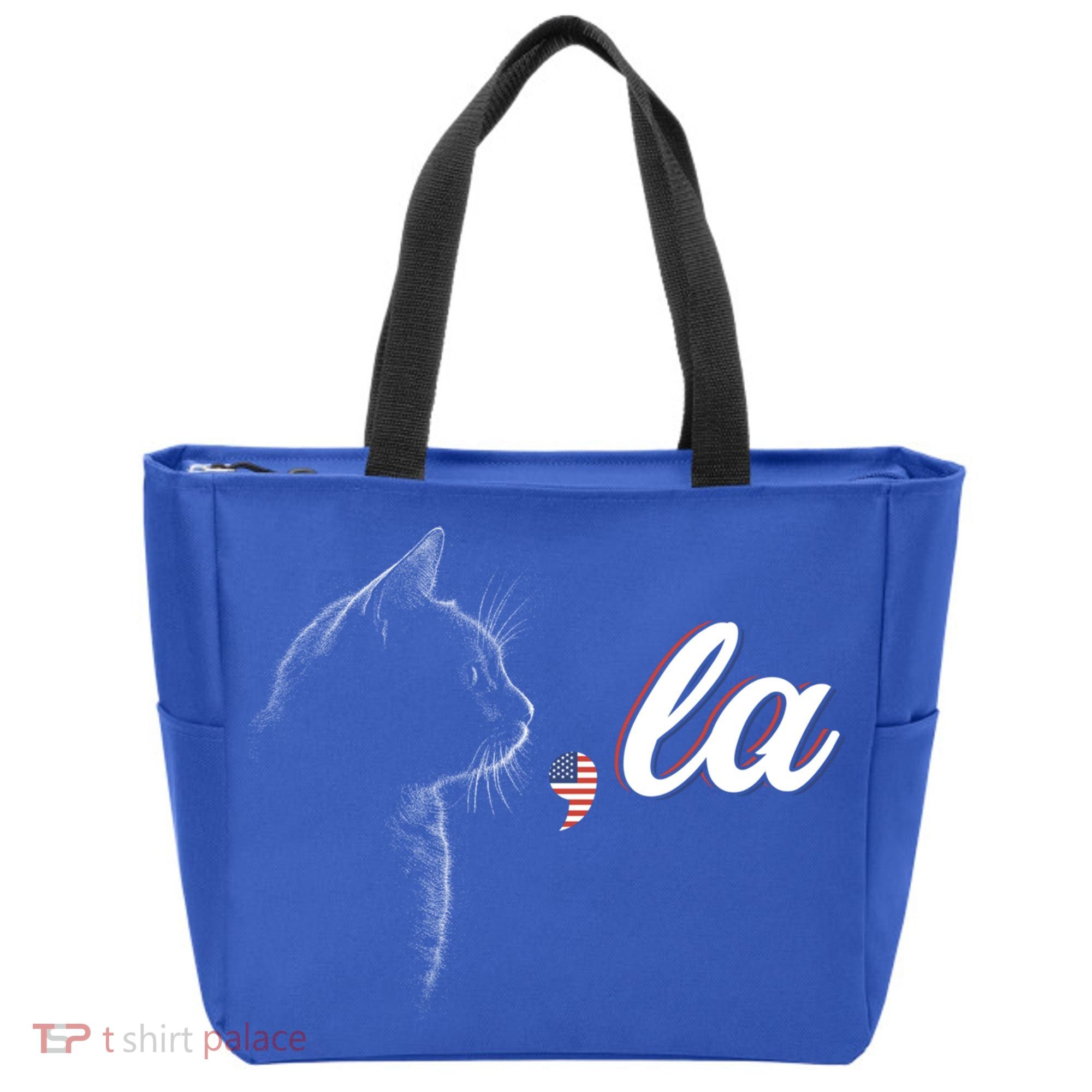 Comma La Patriot Cat Lover For Harris Walz 2024 Cool Gift Tote Bag