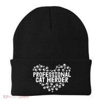 Cat Lover Professional Cat Herder Cat Day Beanie thumb 0