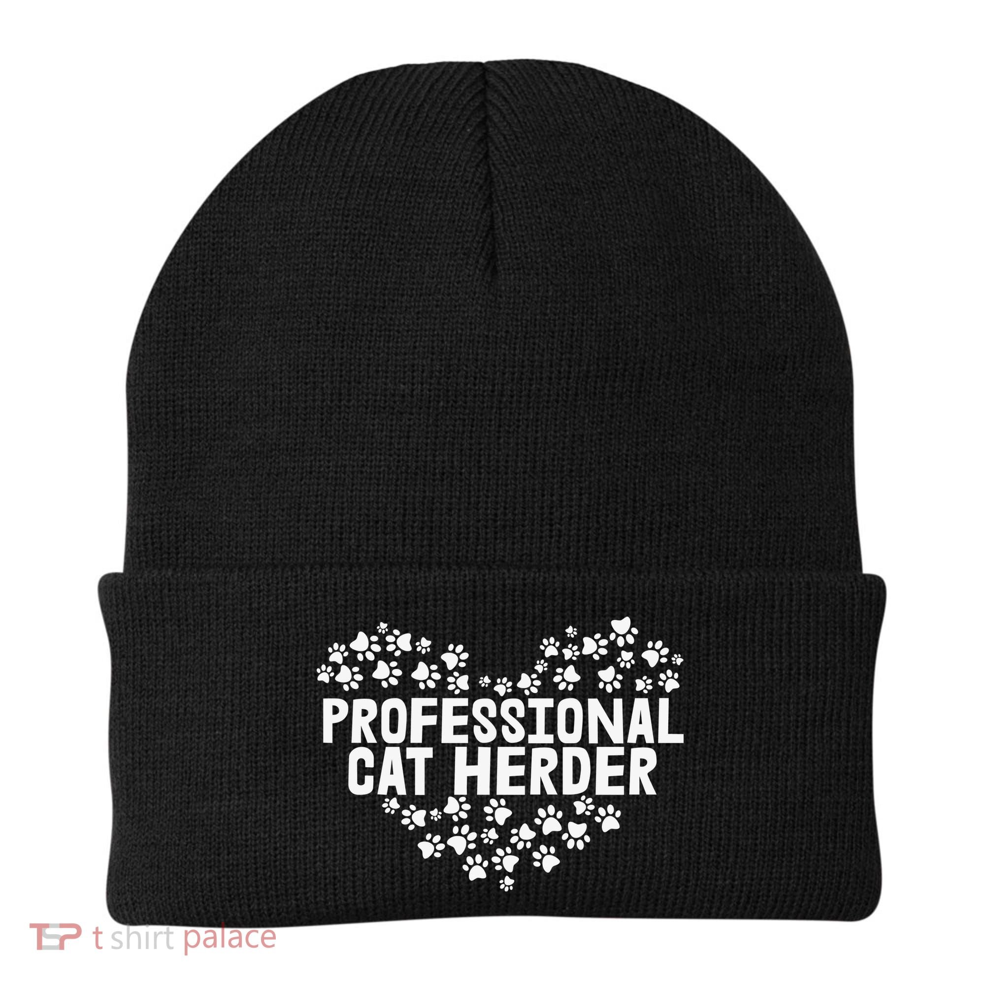 Cat Lover Professional Cat Herder Cat Day Beanie