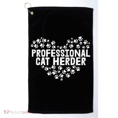 Cat Lover Professional Cat Herder Cat Day Golf Towel