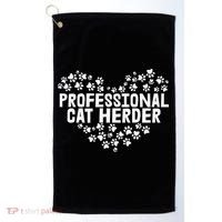 Cat Lover Professional Cat Herder Cat Day Golf Towel thumb 0