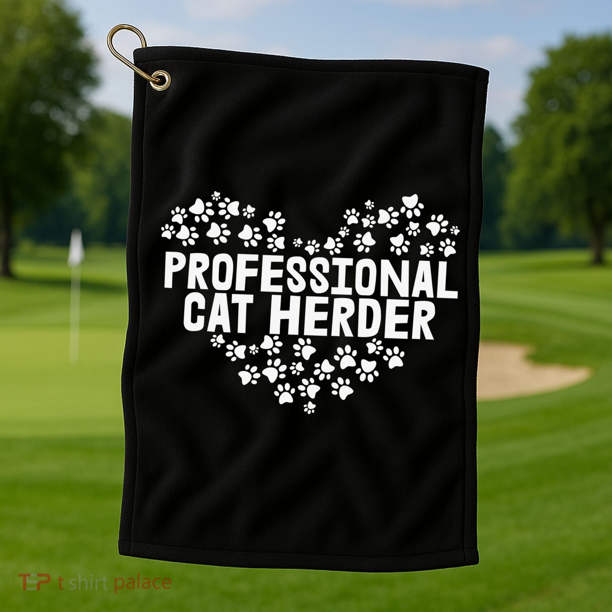 Cat Lover Professional Cat Herder Cat Day Golf Towel