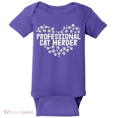 Cat Lover Professional Cat Herder Cat Day Baby Bodysuit