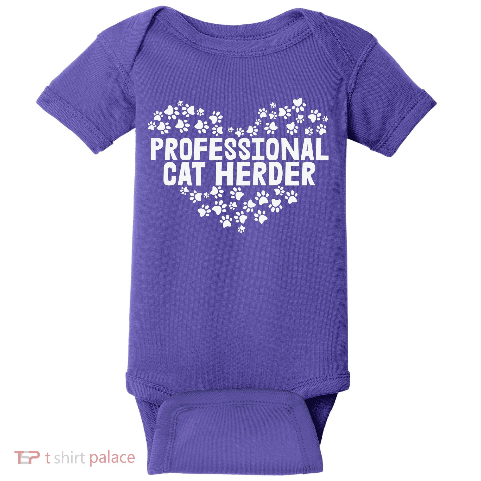 Cat Lover Professional Cat Herder Cat Day Baby Bodysuit